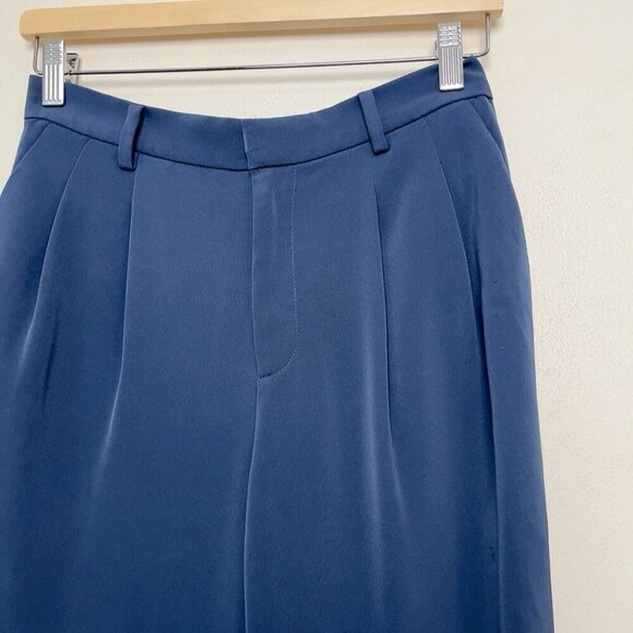 Uniqlo Womens Small Tapered Pleated Navy Trouser - Picture 6 of 11